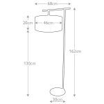 Lampa podłogowa Balance – 1 źródło światła – Biel i polerowany nikiel BALANCE-FL-WPN Elstead Lighting