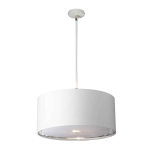 kinkiecik.pl Lampa wisząca Balance – 1 źródło światła – Biel i polerowany nikiel BALANCE-P-WPN Elstead Lightnig