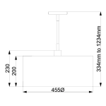 Lampa wisząca Balance – 1 źródło światła – Biel i polerowany nikiel BALANCE-P-WPN Elstead Lighting