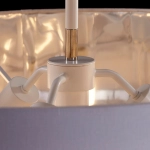 Lampa wisząca Balance – 1 źródło światła – Biel i polerowany nikiel BALANCE-P-WPN Elstead Lighting