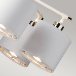 Żyrandol Balance – 5 źródeł światła – Biel i polerowany nikiel BALANCE5-WPN Elstead Lighting
