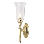 kinkiecik.pl Kinkiet Dryden – 1 źródło światła – Polerowany mosiądz BATH-DRYDEN2-PB Elstead Lighting