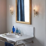 Kinkiet Dryden – 1 źródło światła – Polerowany mosiądz BATH-DRYDEN2-PB Elstead Lighting