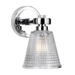kinkiecik.pl Kinkiet Gunnis – 1 źródło światła – Polerowany chrom BATH-GUNNIS1-PC Elstead Lighting
