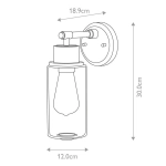 Kinkiet Morvah – 1 źródło światła – Polerowany chrom BATH-MORVAH1-PC Elstead Lighting