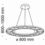 Lampa wisząca Fad MOD070PL-L63B3K 80cm 3000K Maytoni - zdjęcie dodatkowe 8