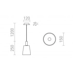 kinkiecik.pl BELLINI M LED wisząca czarna szkło przydymione 230V LED 5W 30° 3000K R13652 Rendl light studio