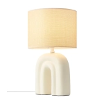 Beżowa lampa stołowa Haze Nordlux - ceramika i len 2412705009 - zdjęcie produktu