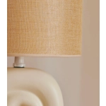Beżowa lampa stołowa Haze Nordlux - ceramika i len 2412705009