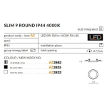 Oprawa podtynkowa Slim 9 Round 4000K IP44 (chrome) AZ2862 AZZARDO