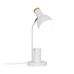 Biała lampa biurkowa Devone wbudowany organizer 2512405001 Nordlux