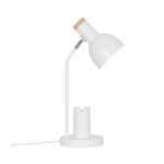 Biała lampa biurkowa Devone wbudowany organizer 2512405001 Nordlux