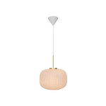 Biała lampa wisząca Milford 30 - Nordlux, mosiężne wykończenie 2213213001 - zdjęcie produktu