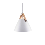 Biała lampa wisząca w stylu skandynawskim Strap 16 - DFTP 84303001 - zdjęcie produktu