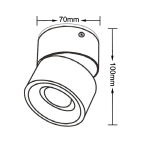 Ruchoma oprawa natynkowa Brema czarna LED CCT LP-2626/1RM BK movable Light Prestige