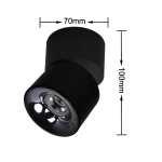 Ruchoma oprawa natynkowa Brema czarna LED CCT LP-2626/1RM BK movable Light Prestige