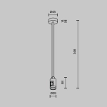 Mocowanie sufitowe Medium 300 mm z wejściem zasilania Flarity TRA158C-B1-BS Maytoni - zdjęcie dodatkowe 3