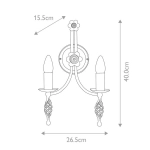 Kinkiet Belfry – 2 źródła światła BY2-BLACK Elstead Lighting