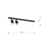 Lampa sufitowa BASTER 3 BLACK 1314/3 EMIBIG Lighting
