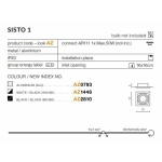 Oprawa stropowa Sisto 1 (black/black) AZ2810 AR111 AZZARDO