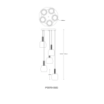 Lampa wisząca CALVO P0076-05G-P7AA ZUMA LINE