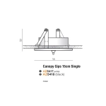 CANOPY GIPS 15cm SINGLE AZ5418 AZZARDO