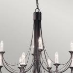 Żyrandol Carisbrooke – 12 źródeł światła CB12-BLACK Elstead Lighting