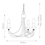 Żyrandol Carisbrooke – 3 źródła światła CB3-BLACK Elstead Lighting