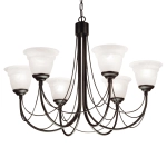Żyrandol Carisbrooke – 6 źródeł światła CB6-BLACK Elstead Lighting