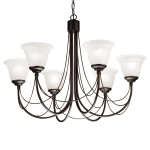 Żyrandol Carisbrooke – 6 źródeł światła CB6-BLACK Elstead Lighting