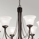Żyrandol Carisbrooke – 6 źródeł światła CB6-BLACK Elstead Lighting