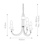 Żyrandol Chartwell – 3 źródła światła CH3-BLACK Elstead Lighting