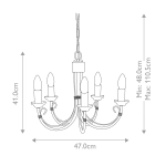 Żyrandol Chartwell – 5 źródeł światła CH5-BLACK Elstead Lighting