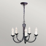 Żyrandol Chartwell – 5 źródeł światła CH5-BLACK Elstead Lighting