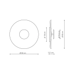 Plafon COCO 60 cm coffee LED LP-0508/1C-60 CF Light Prestige