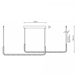 Lampa wisząca Malawi 2xLED czarna LP-1015/2P basic LIGHT PRESTIGE
