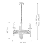 Żyrandol Crown – 3 źródła światła L CROWN3 Elstead Lighting