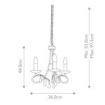 Żyrandol Christina – 3 źródła światła CRT3-SILVER-GOLD Elstead Lighting