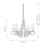Żyrandol Christina – 8 źródeł światła CRT8-SILVER-GOLD Elstead Lighting