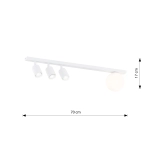 Lampa sufitowa BASTER 4 WHITE 1315/4 EMIBIG Lighting