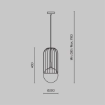 Lampa wisząca Telford P363PL-01G Maytoni - zdjęcie dodatkowe 7