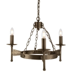 Żyrandol Cromwell – 3 źródła światła CW3-OLD-BRZ Elstead Lighting