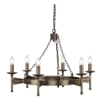 Żyrandol Cromwell – 6 źródeł światła CW6-OLD-BRZ Elstead Lighting
