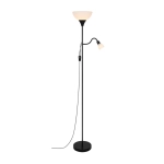Czarna lampa podłogowa Lauria 2512554003 Nordlux
