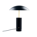 kinkiecik.pl Czarna lampa stołowa Mademoiselle DFTP Nordlux - marmurowa podstawa 2220405003