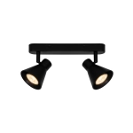 Czarna lampa sufitowa Eik - Nordlux - dwa klosze 45770103 - zdjęcie produktu