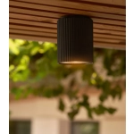 Czarna lampa sufitowa Kyklop Ripple IP54 2518316003 Nordlux