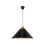 Czarna lampa wisząca Kinto Design For The People - drewniana dekoracja 2520083003 Nordlux