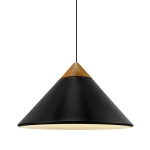 Czarna lampa wisząca Kinto Design For The People - drewniana dekoracja 2520083003 Nordlux
