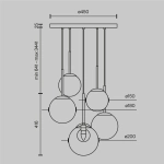 Lampa wisząca Basic form MOD521PL-05G Maytoni - zdjęcie dodatkowe 5
